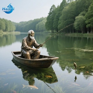 <span class=keywords><strong>Statua</strong></span> Personalizzata a Grandezza Naturale in Metallo, Ottone o Bronzo di un Pescatore per Giardino - Product Image 6