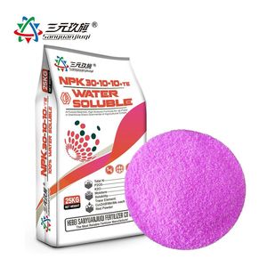 100% nước hòa tan NPK 30-10-10 + TE lỏng/bột phát hành nhanh chóng cây trồng ứng dụng phun/Lá tưới tiêu 100% phân bón tinh khiết - Product Image 1