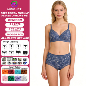 Mutandine Hipster di cotone Sexy da donna stile misto biancheria intima in pizzo a maglia stampa Bikini giovane ragazza moda vendita all'ingrosso all'ingrosso - Product Image 1