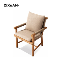 Fauteuil d'hôtel nordique en teck pour patio, mobilier d'extérieur, restaurant, balcon, imperméable, luxe, cour, piscine, canapé 2 places en bois