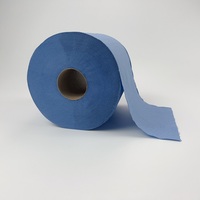 Tisu Gulung Dapur Baru 2 Lapis Embossed Biru Ramah Lingkungan Super Serap, Terbuat dari Pulp Daur Ulang Bentuk Persegi