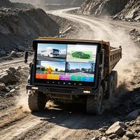 Gabelstapler-Sicherheit 10 Zoll LCD LKW-Monitor Touchscreen CE FCC RoHS Wasserdicht Stoßfest 4-Wege-Unterteilung Lager Industriefahrzeug