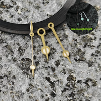 Set di Lancette per Orologio Stile Subacqueo, Luminose Verdi, Compatibili con Movimenti Automatici NH35 NH36 NH34, Parti per Modifiche di Orologi Meccanici