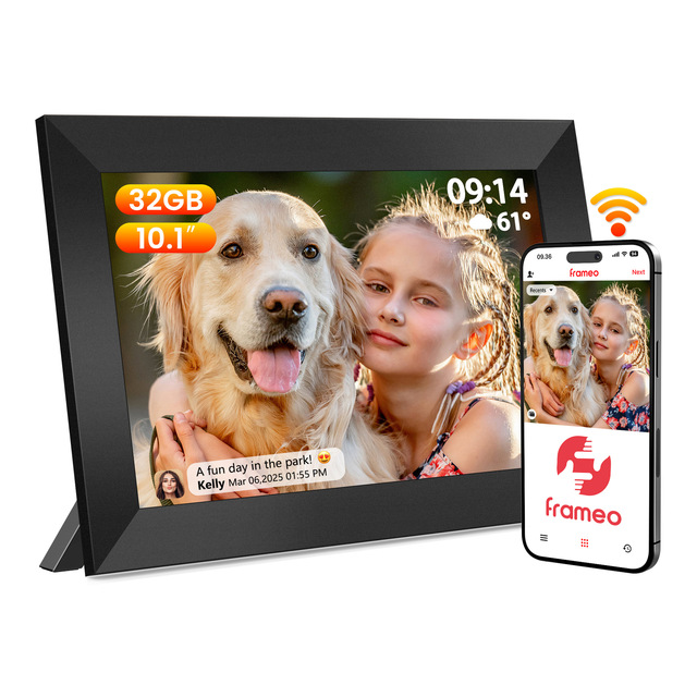 Cloud Photo Frame 10.1 Digital Touch Screen Music & WiFi Mobile APP Photo Desktop Video Electronic Album Smart HD