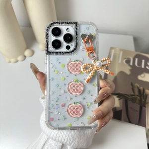เคสโทรศัพท์แบบมีโบว์กลิตเตอร์อีพ็อกซี่ 360 องศา สำหรับ Oppo A6 X 5G A6 Pro 4G Realme 14 5G Realme Note <span class=keywords><strong>70</strong></span> 4G - Product Image 4