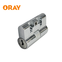 Ensemble de porte d'entrée en aluminium de matériel de sécurité en Chine avec 3 clés cylindre de serrure antivol en métal mécanique Type divers