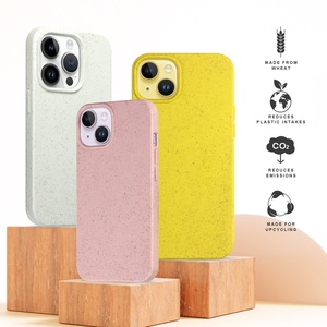 <span class=keywords><strong>Coques</strong></span> de téléphone antichoc personnalisables en paille de blé 100 % biodégradable et écologiques à faible MOQ pour iPhone 17 16 15 14 13 Pro Max - Product Image 3
