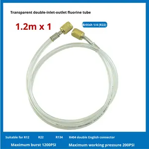 <span class=keywords><strong>Tuyau</strong></span> de recharge de réfrigérant pour climatiseur automobile, résistant à haute pression, R410A R22 R134a, récepteur de liquide réfrigérant, 1 an - Product Image 6