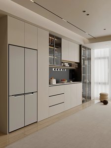 <span class=keywords><strong>Buffet</strong></span> de luxe intégré avec réfrigérateur, meuble de rangement sur mesure pour <span class=keywords><strong>salle</strong></span> <span class=keywords><strong>à</strong></span> <span class=keywords><strong>manger</strong></span> avec casier <span class=keywords><strong>à</strong></span> vin et fonction <span class=keywords><strong>buffet</strong></span> - Product Image 2