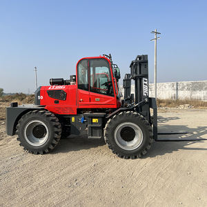 Carretilla elevadora de campo traviesa Multifuncional Cuatro unidades 5 Ton Diesel Carretilla elevadora de terreno nuevo Fabricante chino de montacargas de terreno accidentado - Product Image 3