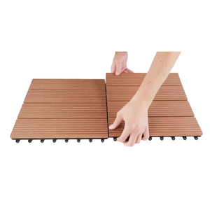 Sinh thái thân thiện không thấm nước phẳng 30x30cm pisos de PVC DIY lồng vào nhau <span class=keywords><strong>WPC</strong></span> sàn gạch cho sân Patio - Product Image 4