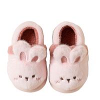 Chaussons pour enfants, pantoufles en peluche pour enfants, automne-hiver, pantoufles d'intérieur, dessin animé animal, grenouille, lapin, ours