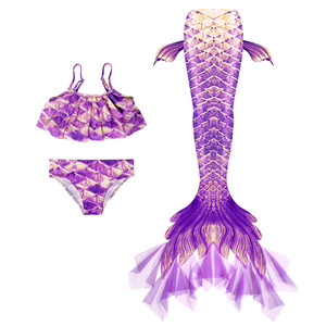 Traje <span class=keywords><strong>de</strong></span> Baño Bikini para Niñas, Cola <span class=keywords><strong>de</strong></span> Sirena, Superventas, Tela <span class=keywords><strong>de</strong></span> Secado Rápido y Alta Elasticidad, Traje <span class=keywords><strong>de</strong></span> Baño <span class=keywords><strong>de</strong></span> Princesa <span class=keywords><strong>Ariel</strong></span>, Chifón - Product Image 3