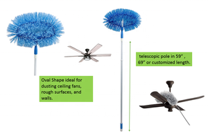 EcoClean nhà máy trực tiếp BSCI Kính thiên văn dài xử lý mềm lông tường trần làm sạch Quạt lau bụi - Product Image 3
