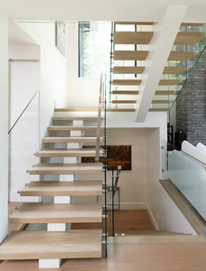 Australia camera da letto soggiorno <span class=keywords><strong>scale</strong></span> corridoio parete luce scala diritta ringhiera in vetro in legno acciaio disegno 3D - Product Image 5