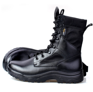 Botas de Combate Tácticas de Cuero Negro para Hombre, Serie TST0302, Versión de Verano y Versión de Invierno con Forro Polar - Product Image 4