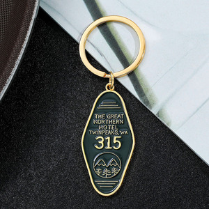 Gran oferta <span class=keywords><strong>de</strong></span> llaveros <span class=keywords><strong>de</strong></span> esmalte suave personalizados <span class=keywords><strong>televisión</strong></span> Twin Peaks Aleación <span class=keywords><strong>de</strong></span> Zinc dorado regalo <span class=keywords><strong>de</strong></span> moda llavero esmaltado - Product Image 4