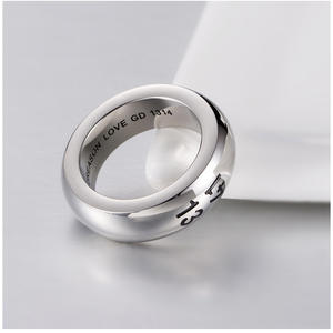 Trendy Number Titanium Steel <b>Ring</b> 1314 Gd Inspired Unisex Fashion Jewelry Gift - Product Image 4