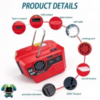 Inverter Mini DC ke AC dengan Kabel Baterai, Peralatan Tenaga Listrik Tanpa Kabel, Aksesoris Truk untuk Mobil, Van, Kapal, Trailer, dan Camper