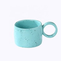 Tasses à encre invisibles en céramique nordique, pour thé au lait ou café, colorées, peintes à la main, motif à pois, 1 pièce