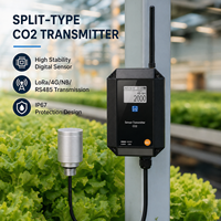 Moniteur de CO2 numérique NDIR sans fil haute précision, conception séparée, IP67 avec LoRaWAN 4G NB-IoT RS485 pour ferme intelligente et serre CEA