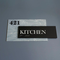 Plaque de porte de bureau en braille, plaque de porte ADA personnalisée en acrylique, signalétique en braille, numéro de maison, signalétique de porte