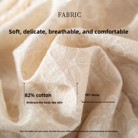 Pyjama long en coton et lin pour femmes, ensemble de style ethnique haut de gamme, printemps/été/automne, couleur unie, manches longues avec dentelle