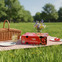 Emballage de cerises personnalisé en carton ondulé recyclable, robuste et durable, 2 kg ou 5 kg, imperméable