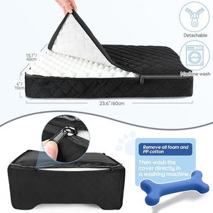 Asiento Elevador Multifuncional Negro para Perros, Cama de Viaje para Mascotas, Sofá para Perros Medianos/Grandes de hasta 22.7 kg, Desmontable y Lavable para 2 Perros Pequeños - Product Image 4