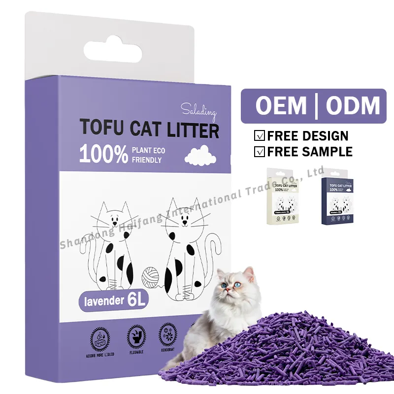Giá Rẻ Giá ISO tùy chỉnh Trung Quốc Cát Cát để bán Trọng lượng nhẹ phân hủy đậu phụ mèo xả rác