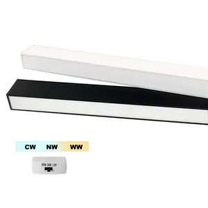 Lampu LED langit-langit bersertifikasi CE VDE, lampu LED kantor 4ft, lampu linier 3cct dengan aluminium PC ABS, bahan Aloi langit-langit terpasang dengan CE VDE