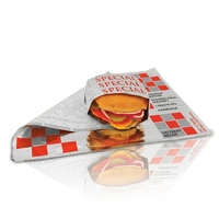 Papier d'emballage pour hamburgers en aluminium alvéolé isolant de qualité supérieure, résistant à la graisse, pour burritos, pour la restauration rapide, impression personnalisée