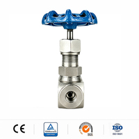 Vanne à soupape manuelle en acier inoxydable de 1/2 pouce avec filetage G, régulée par volant, à joint métallique, pour vapeur super haute pression
