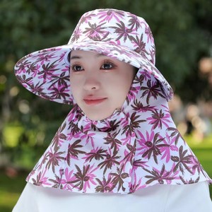 <b>Leaf</b> Tea Picking Hat Bucket Hat Sun Protection Face Cover Outdoor Summer Hat Breathable Cotton Women's Hat - Product Image 5