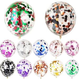 Wedding Decoration Birthday Party Decoration 12 Inch <b>Paper</b> Sequin Transparent Balloons Stuff Golden Bubble Confetti Balloon - Product Image 2