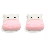 Kerajinan Resin Kepala Hewan Desain Campuran, Ornamen Panda Anjing Monyet Buatan, Cabochon Simulasi Bunga Pisang, Dekorasi Seni DIY