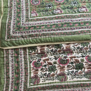Premium Print Lightweight <b>Handmade</b> Pure Cotton Kantha <b>Quilt</b> Organic Kantha <b>Quilt</b> Organic Reversible Kantha <b>Quilt</b> Winter Usses - Product Image 1