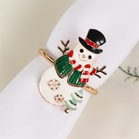 Luxus benutzer definierte Weihnachten Servietten Tissue Holder Schneemann Geschenk Baum Zitronen ständer Metall legierung Ringe Cocktail Küche Gast Hochzeiten
