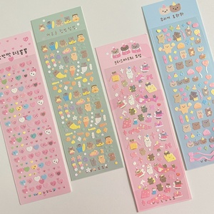Pegatinas coreanas Ins con confeti de oso para diarios, pegatinas decorativas para álbum de recortes de Kpop y mascotas, bricolaje - Product Image 1