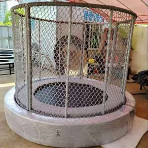 Trampoline d'intérieur doux et ludique, beige et violet, 5 pieds, 100 kg, pour enfants, idéal pour l'école, le café, le centre commercial, la crèche - Product Image 1