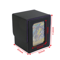 Boîte de rangement pour cartes avec séparateurs en cuir pour 100 cartes à double pochette