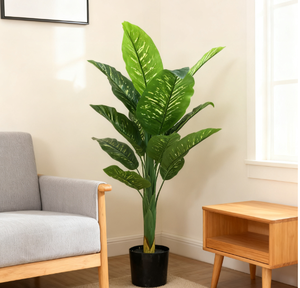 <span class=keywords><strong>ต้น</strong></span>ไม้ปลอมสีเขียวตลอดปีเทียมสำหรับตกแต่งห้องนั่งเล่นในร่มชั้นดอกไม้<span class=keywords><strong>บอน</strong></span>ไซขนาดใหญ่ - Product Image 5