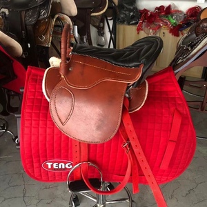 Debaho Pequeño para <span class=keywords><strong>Pony</strong></span> Saddle <span class=keywords><strong>Shetland</strong></span> Sillín occidental para niños Árbol de cuero para ponis domésticos - Product Image 1