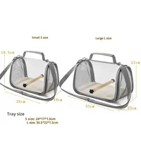Perroquet oiseau sortie sac à dos PVC matériel bouton fermeture écologique petite Cage à oiseaux Portable pour Pigeon lézard