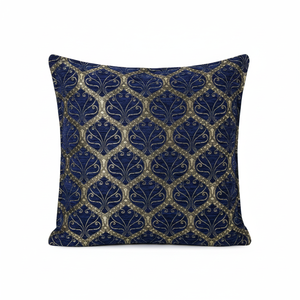 Peacock Designed Navy Blue Turkish & Ottoman <b>Cushion</b> - Pillow Cover - Product Image 2