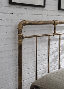 Wholesales <strong>Vintage</strong> <strong>Bed</strong> Simple Design Wrought Iron Platform <strong>Bed</strong> King Size Copper Brush Metal <strong>Bed</strong> <strong>Frames</strong> - Product Image 3