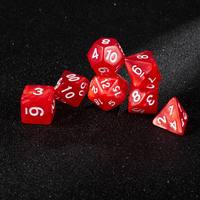 Ensemble complet de 7 dés de jeu polyédriques en acrylique, faits à la main, pour jeux de rôle de table, outil pédagogique pour l'apprentissage des mathématiques