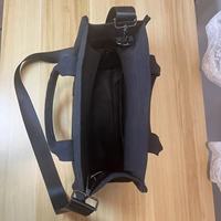 Sac fourre-tout en toile noire de qualité supérieure, structuré, personnalisé avec logo