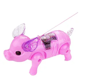 Chaud mignon électrique musique marche cochon jouets lumière LED lueur électronique animaux lanterne jouet enfants enfants bébé fille garçon jouets éducatifs