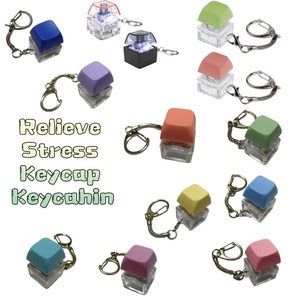 Individuelle DIY-Schalter Mechanische Tastatur Taktile Schlüsselanhänger-Tastenkappen-Schalter-<span class=keywords><strong>Tester</strong></span> Schlüsselanhänger-Tastatur Fidget-Spielzeug Schlüsselring mit Logo - Product Image 1